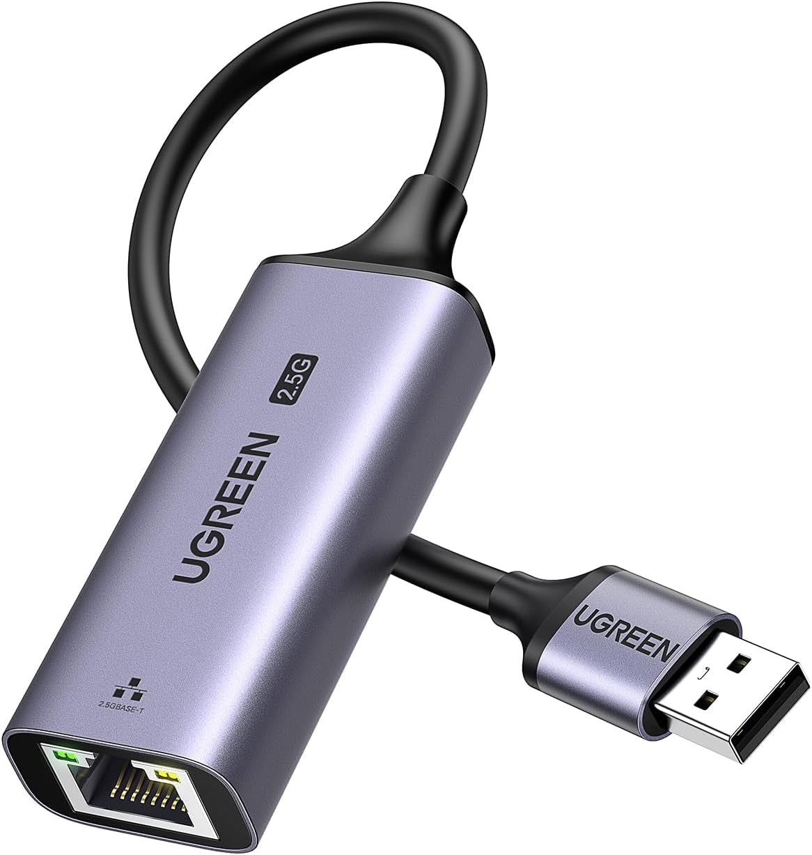 Carte réseau UGREEN CM648, RJ45, USB, Gris