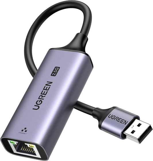 Carte réseau UGREEN CM648, RJ45, USB, Gris