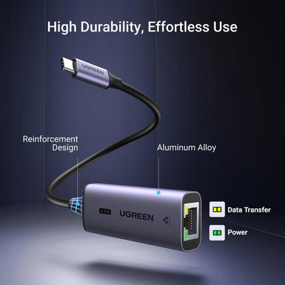 Carte réseau UGREEN CM648, RJ45, USB, Gris