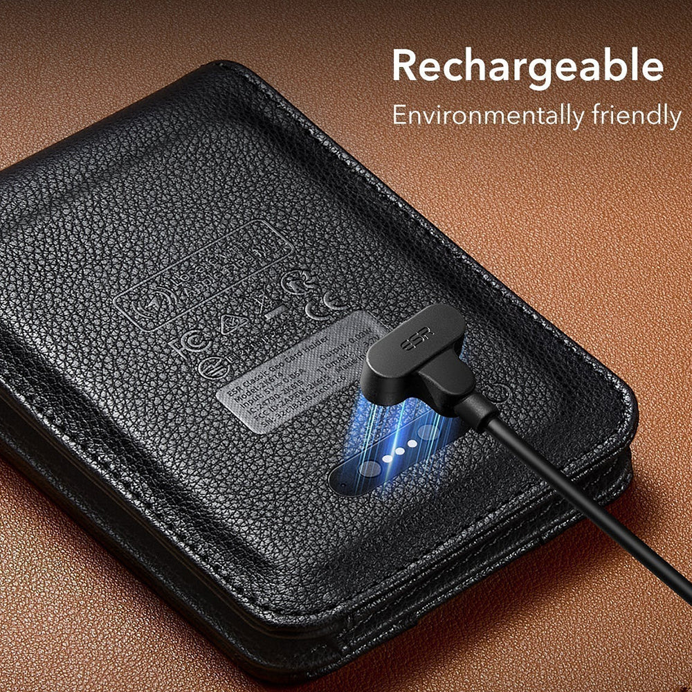 Portefeuille ESR Classic Geo Carbon avec fonction Find My et Protection RFID, Noir