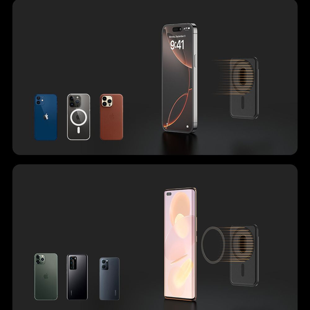 Portefeuille MagSafe, McDodo, WH-7920 Napa, Noir