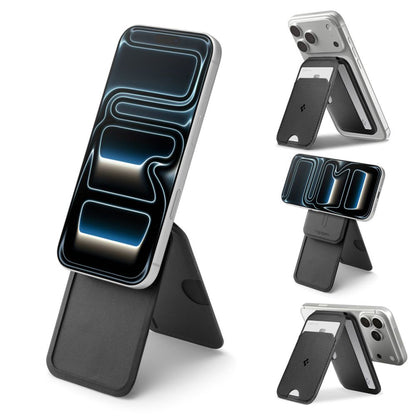 Portefeuille MagSafe, Spigen, Slim Fold Tripod S314-2, Noir