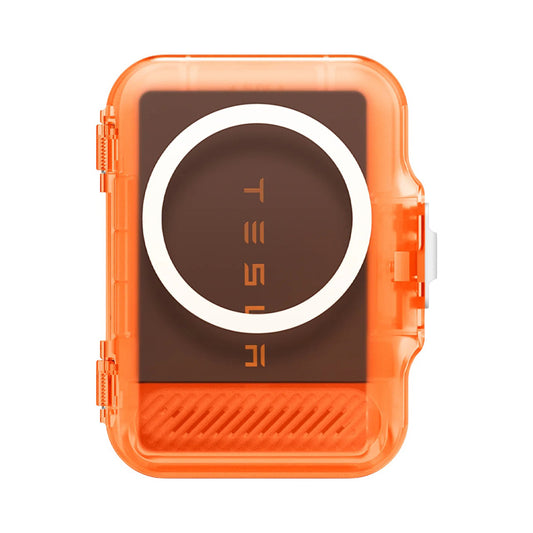Portefeuille MagSafe, Spigen, TinTap MagFit+, Orange Satiné AFA11381