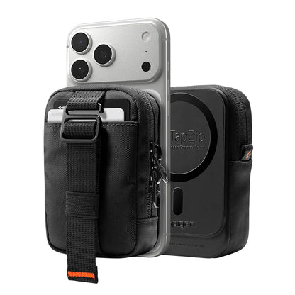 Portefeuille MagSafe, Spigen, TinTap ZIP MagFit 2, Noir AFA11564