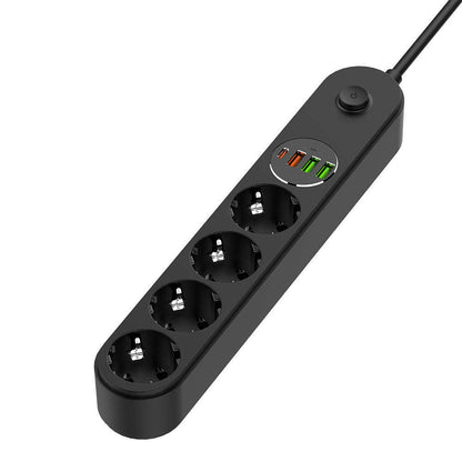 Rallonge ColorWay, 4 x Schuko, Noir