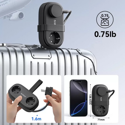 Multiprise Orico AP3, 2 x Schuko - 2 x USB-A - 2 x USB-C, Noir