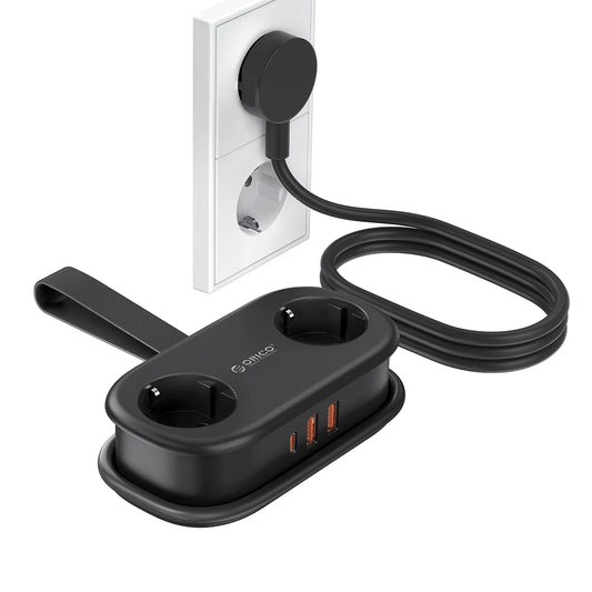 Multiprise Orico APP, 2 x Schuko - 2 x USB-A - 1 x USB-C, Noir