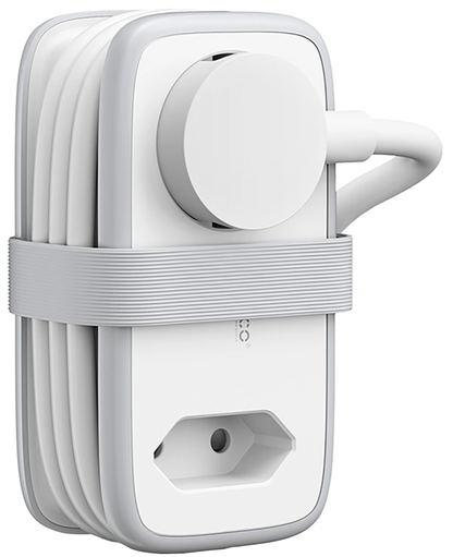 Orico APP Extension Cord, 1 x Schuko - 1 x Socket - 2 x USB-A - 1 x USB-C, White Gray