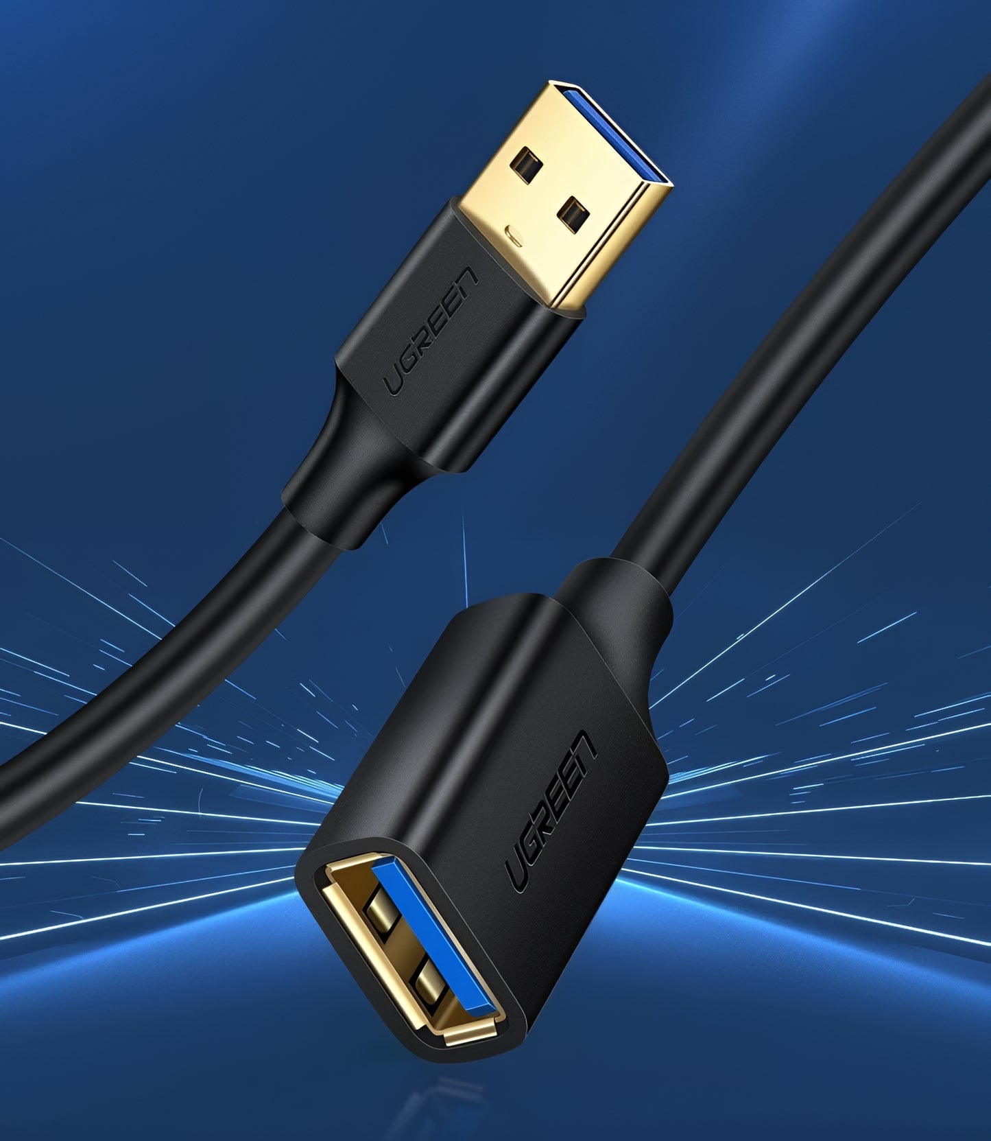 Rallonge USB 3.0 UGREEN US129, 2m, Noir