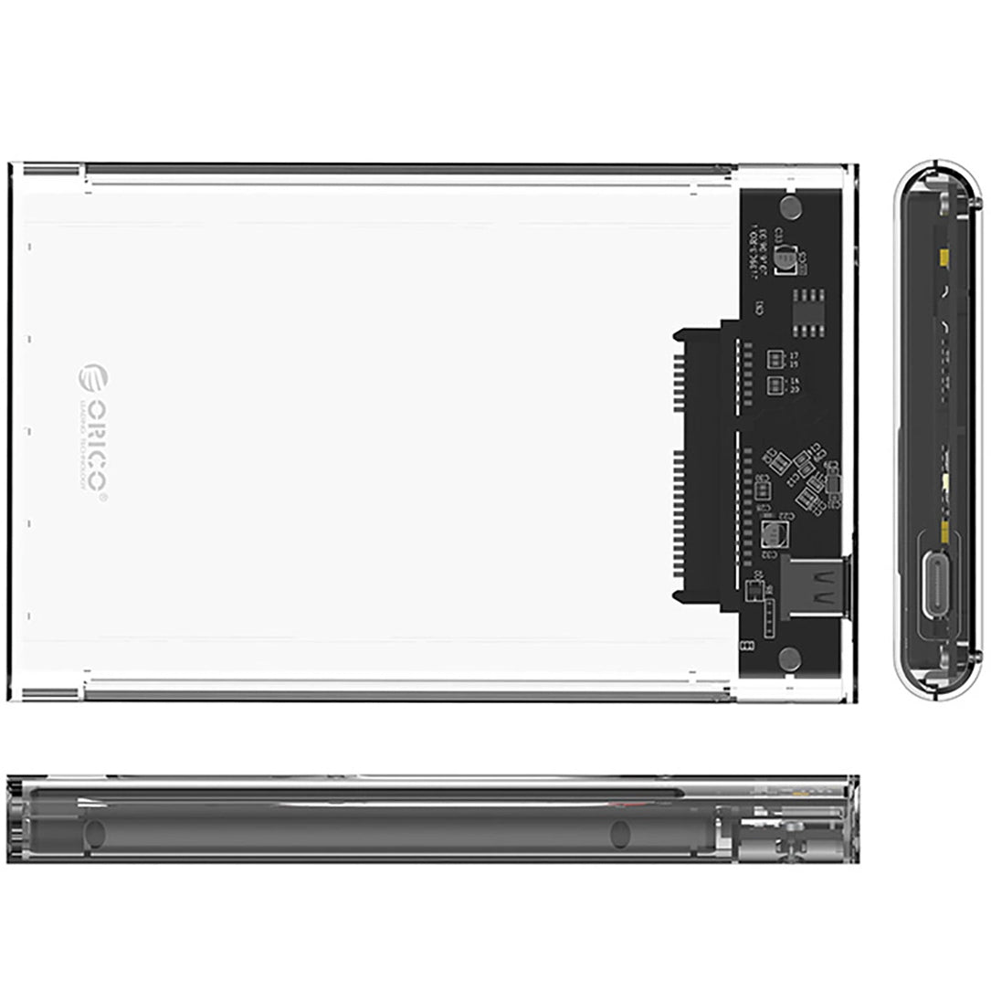 Orico 2139C3 Rack for HDD / SSD SATA 2.5inch, USB-C, Transparent