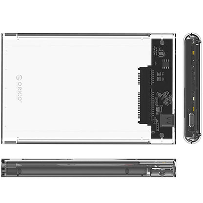Orico 2139C3 Rack for HDD / SSD SATA 2.5inch, USB-C, Transparent