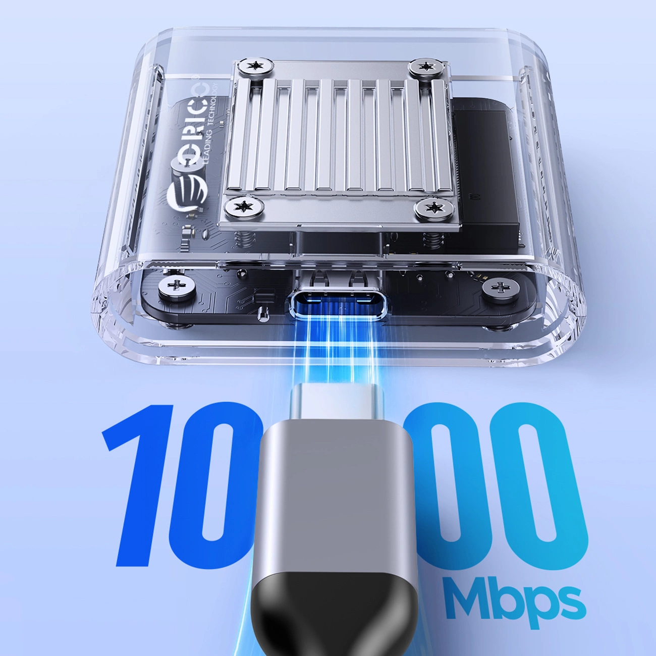 Rack Orico TC20-M2-10G pour SSD M.2 NVMe 2230, Transparent