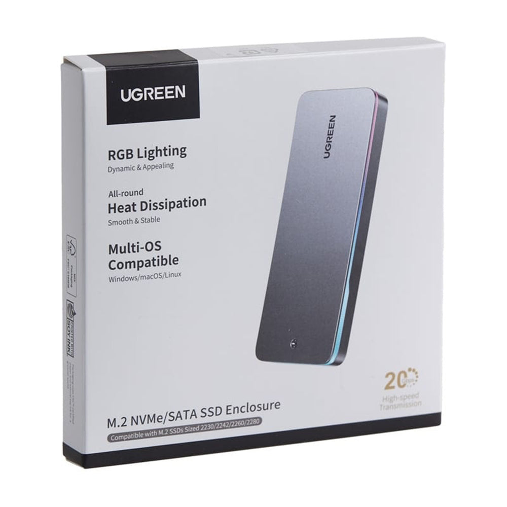 Rack UGREEN CM777 (25665) pour SSD M.2 NVMe, Noir