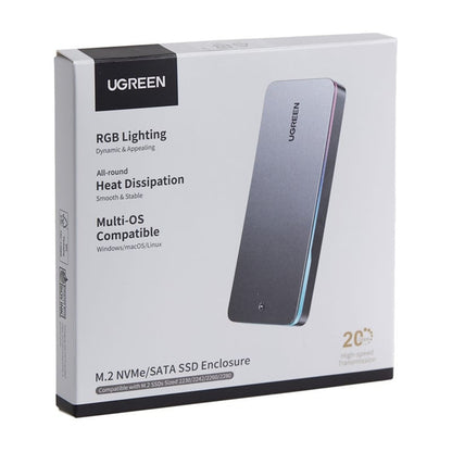 Rack UGREEN CM777 (25665) pour SSD M.2 NVMe, Noir