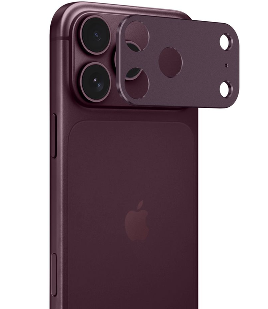Cadre de protection pour caméra arrière Tech-Protect Camalloy Fit+ pour Apple iPhone 18 Pro, aluminium, bordeaux