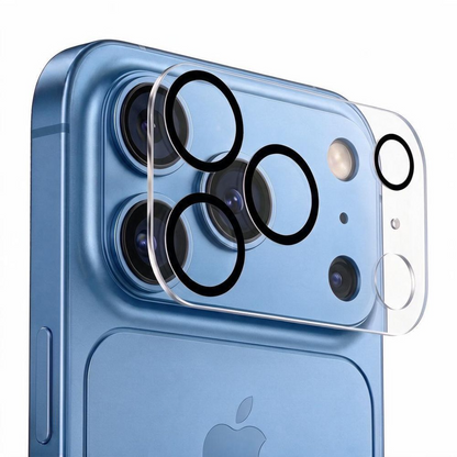 Cadre de protection pour caméra arrière Tech-Protect Cam Fit+ pour Apple iPhone 18 Pro Max, Verre trempé, Transparent