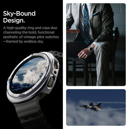 Cadre de protection Spigen Tune Pro Pilot pour Samsung Galaxy Watch8 44mm, Argenté