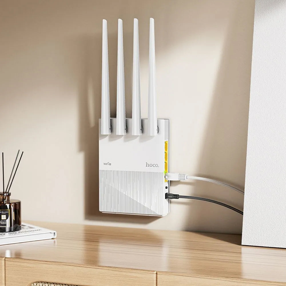 Routeur sans fil HOCO HI31, Double Bande, Wi-Fi 5, Blanc