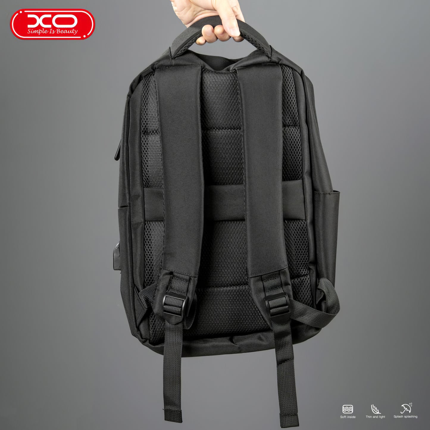 Sac à dos XO Design CB02 Sac à dos pour ordinateur portable 15,6 pouces CB02, noir