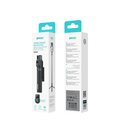 Selfie Stick Bluetooth BWOO BO-ZP14, Universel, Noir