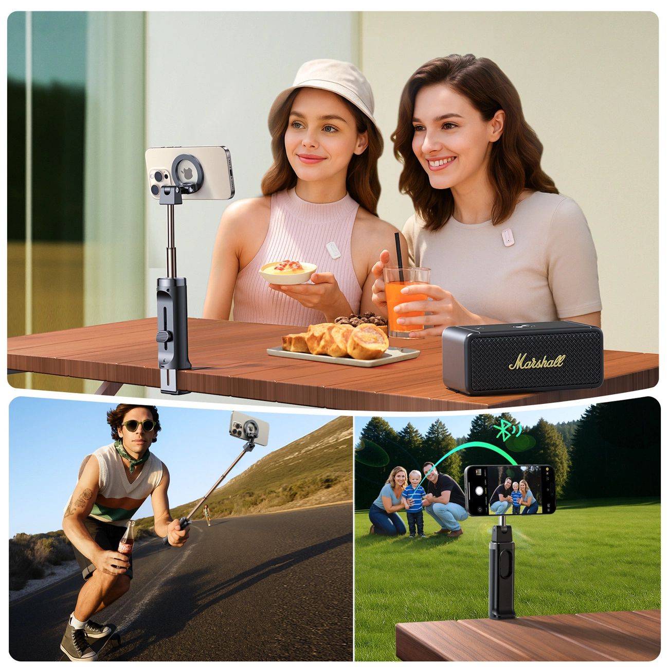 Bluetooth Selfie Stick Joyroom JR-ZS509, Universal, Black