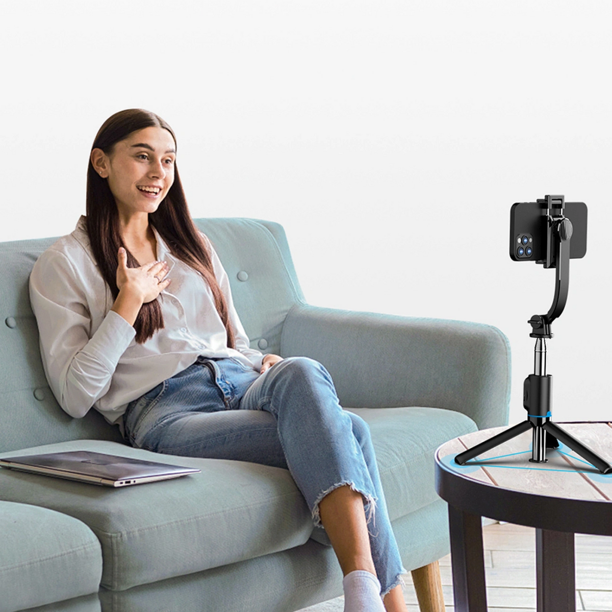 Selfie Stick Bluetooth Dudao F18S 4in1, Universal, Black