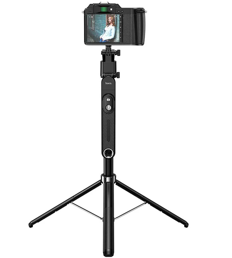 Bluetooth Selfie Stick HOCO K32 Face Tracking, 4.5inch - 7inch, Black