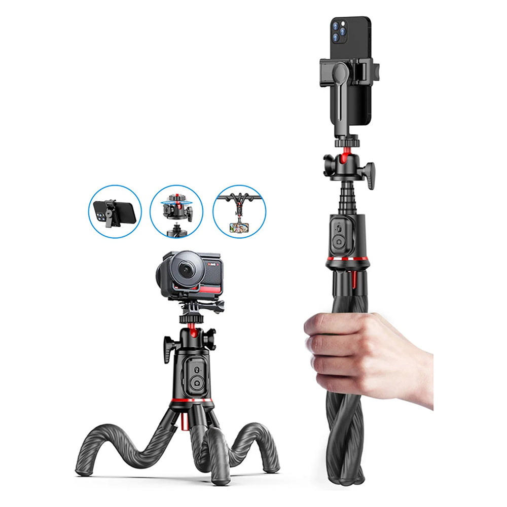 Selfie Stick Bluetooth Techsuit C03, Universal, Black