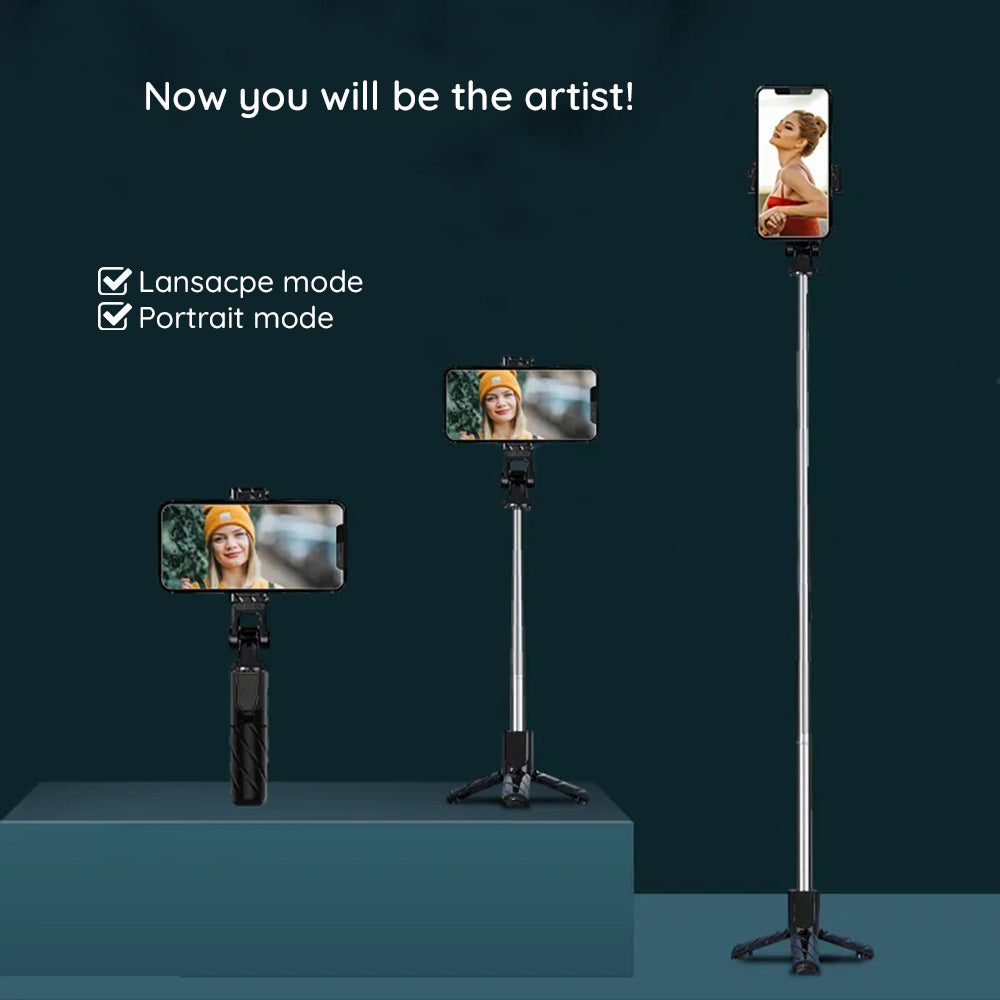 Selfie Stick Bluetooth Techsuit K03, Universal, Black