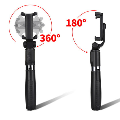 Selfie Stick Bluetooth Techsuit L01s, Universel, Noir