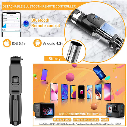 Perche à selfie Bluetooth Techsuit L02, Universelle, Noire