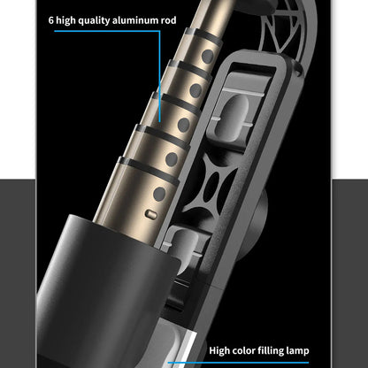 Perche à selfie Bluetooth Techsuit L10s, Universelle, Noir