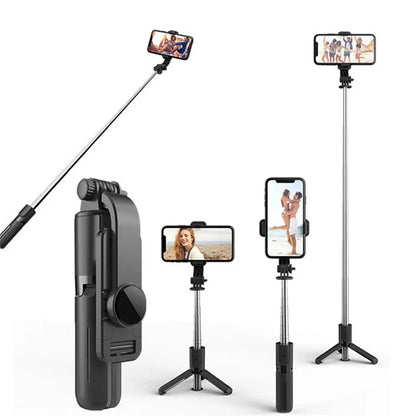 Selfie Stick Bluetooth Techsuit L11, Universel, Noir