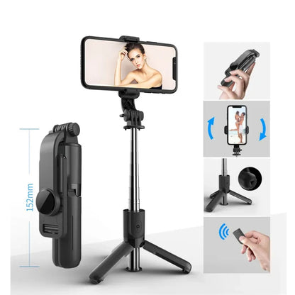 Selfie Stick Bluetooth Techsuit L11, Universel, Noir