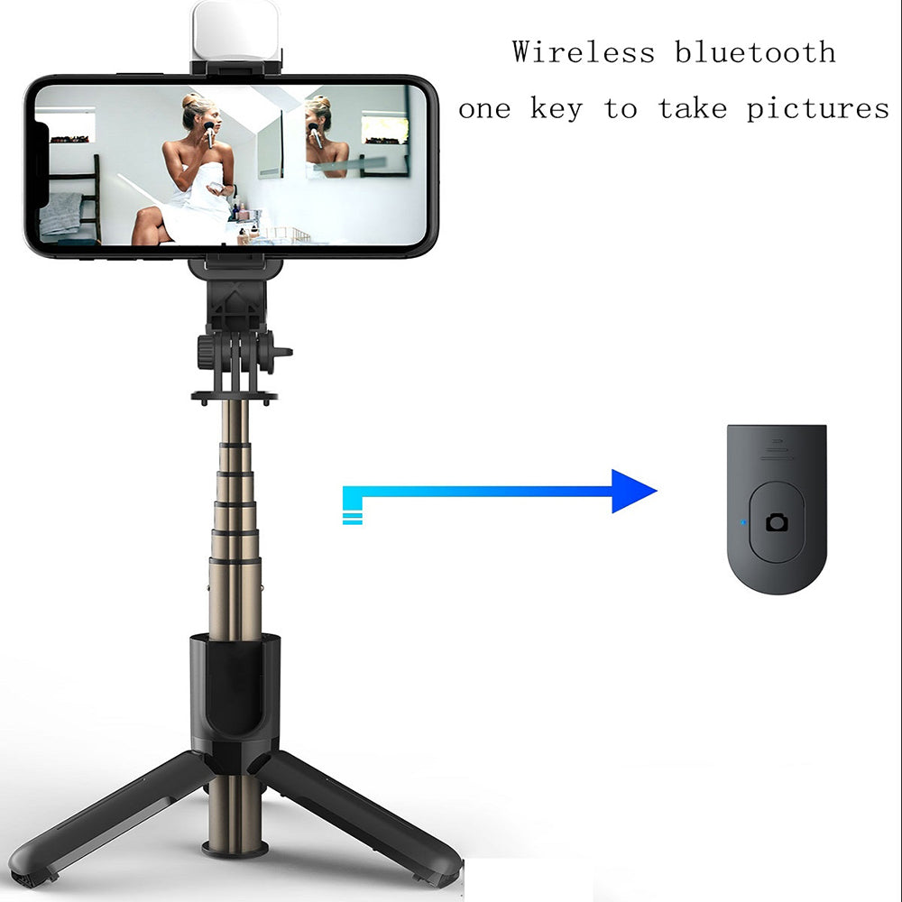 Perche à selfie Bluetooth Techsuit L11s, Universelle, Noire