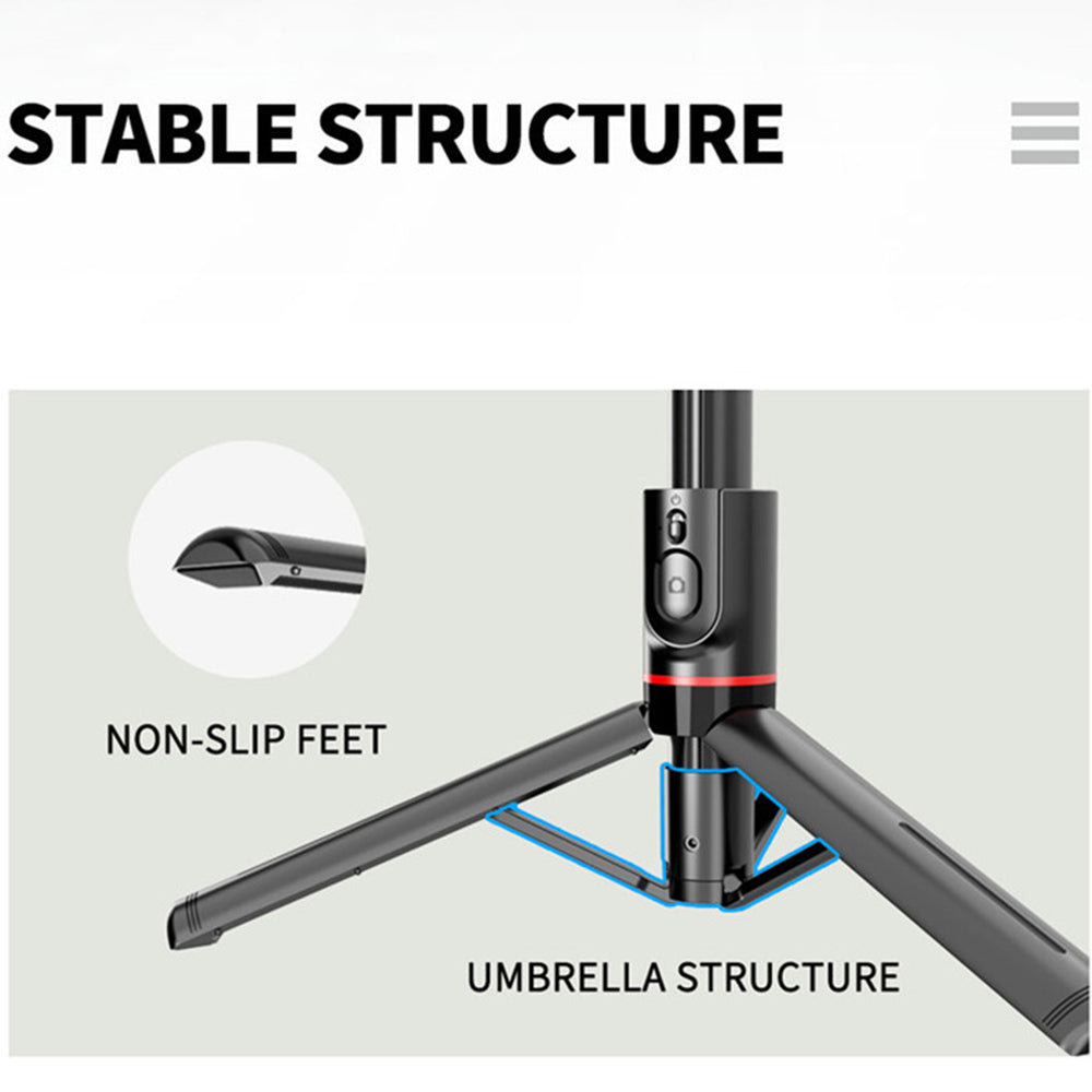 Perche à selfie Bluetooth Techsuit L12, Universelle, Noire