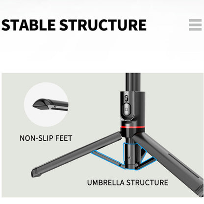 Perche à selfie Bluetooth Techsuit L12, Universelle, Noire