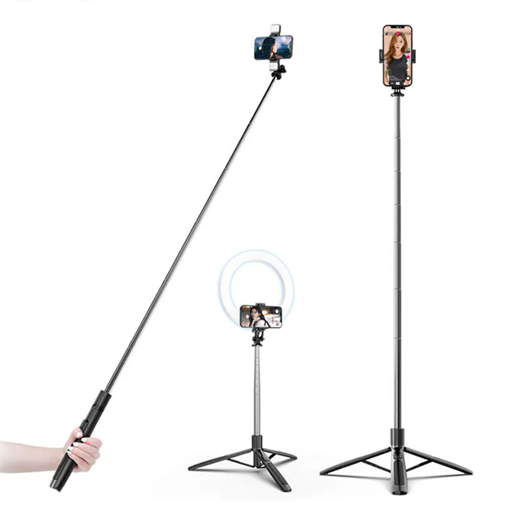 Selfie Stick Bluetooth Techsuit Q05, Universel, Noir
