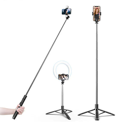 Selfie Stick Bluetooth Techsuit Q05, Universel, Noir