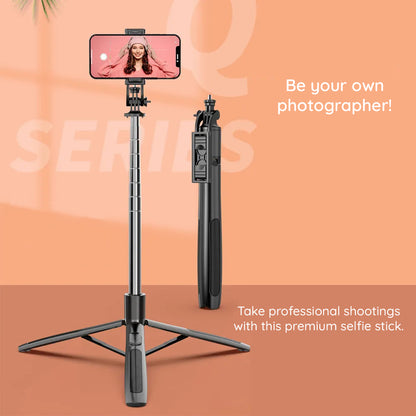 Selfie Stick Bluetooth Techsuit Q05, Universel, Noir