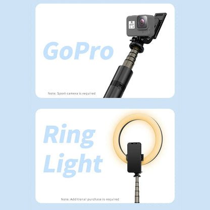 Perche à selfie Bluetooth Techsuit Q06, Universelle, Noire