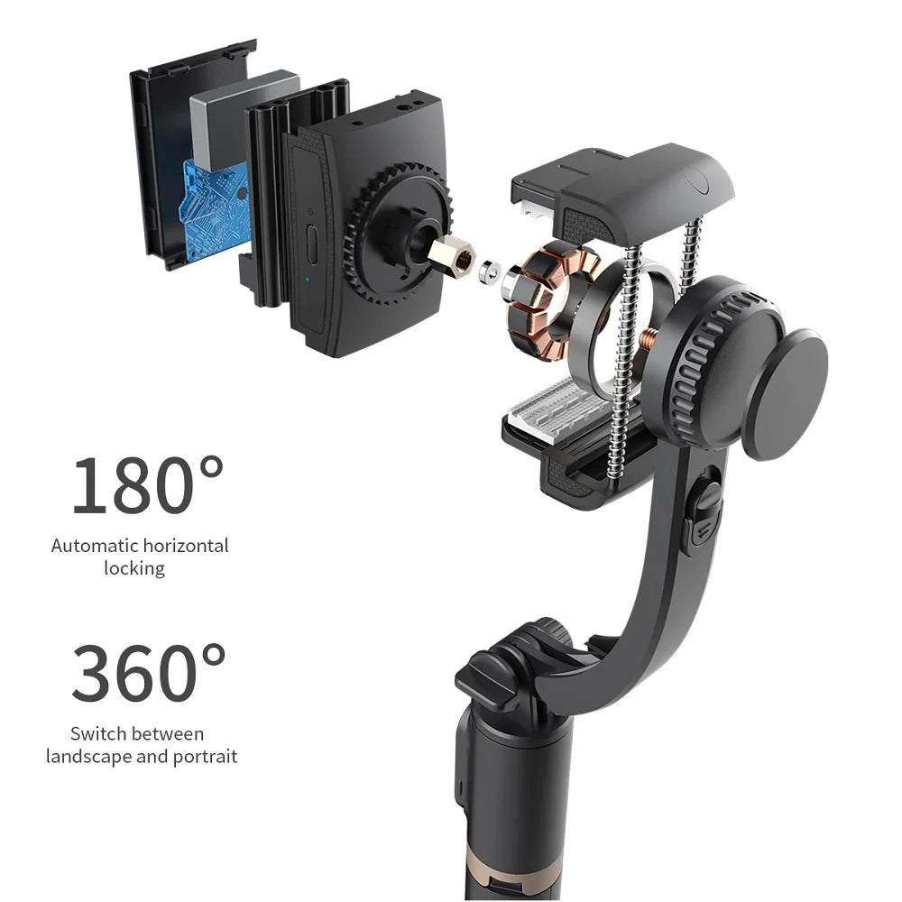 Perche à selfie Bluetooth Techsuit Q08, Universelle, Noire