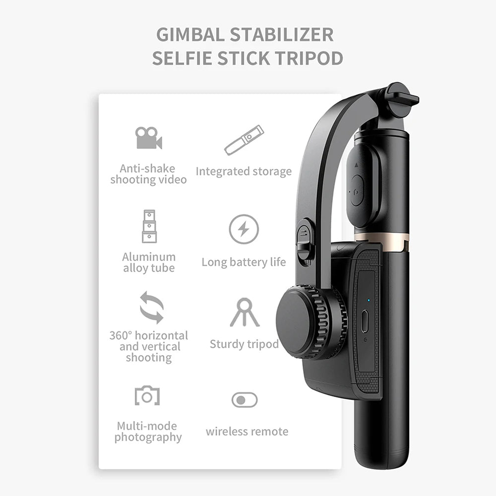 Perche à selfie Bluetooth Techsuit Q08, Universelle, Noire