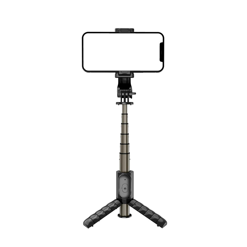 Perche à selfie Bluetooth Techsuit Q10, Universelle, Noire