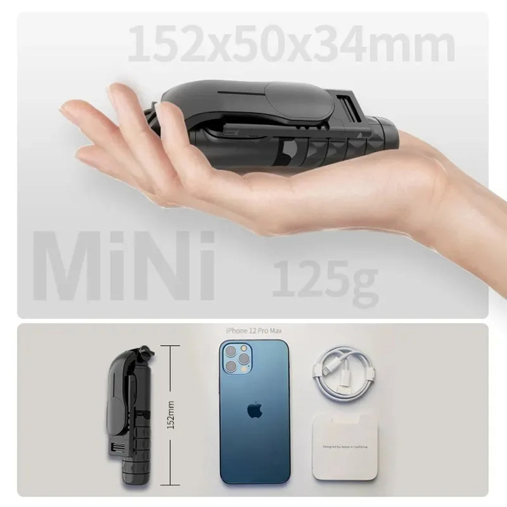 Perche à selfie Bluetooth Techsuit Q10, Universelle, Noire