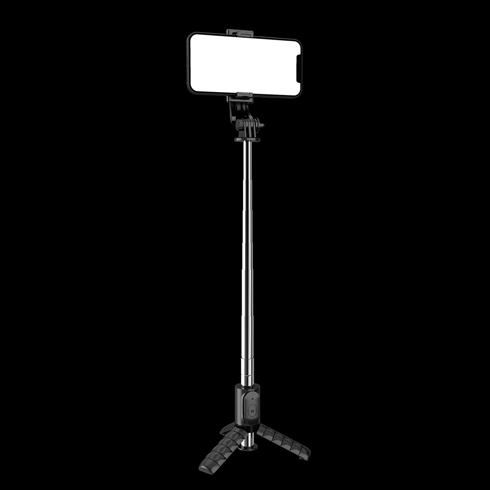 Selfie Stick Bluetooth Techsuit Q11, Universal, Black