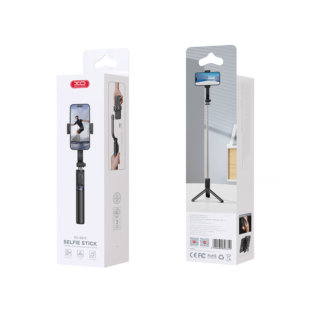 Perche à selfie Bluetooth XO Design SS13, Universelle, Noire