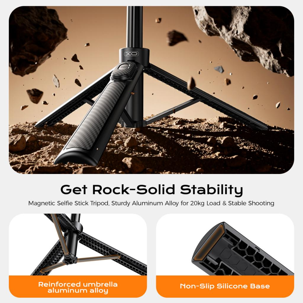 Selfie Stick Bluetooth XO Design SS30, Universel, Noir