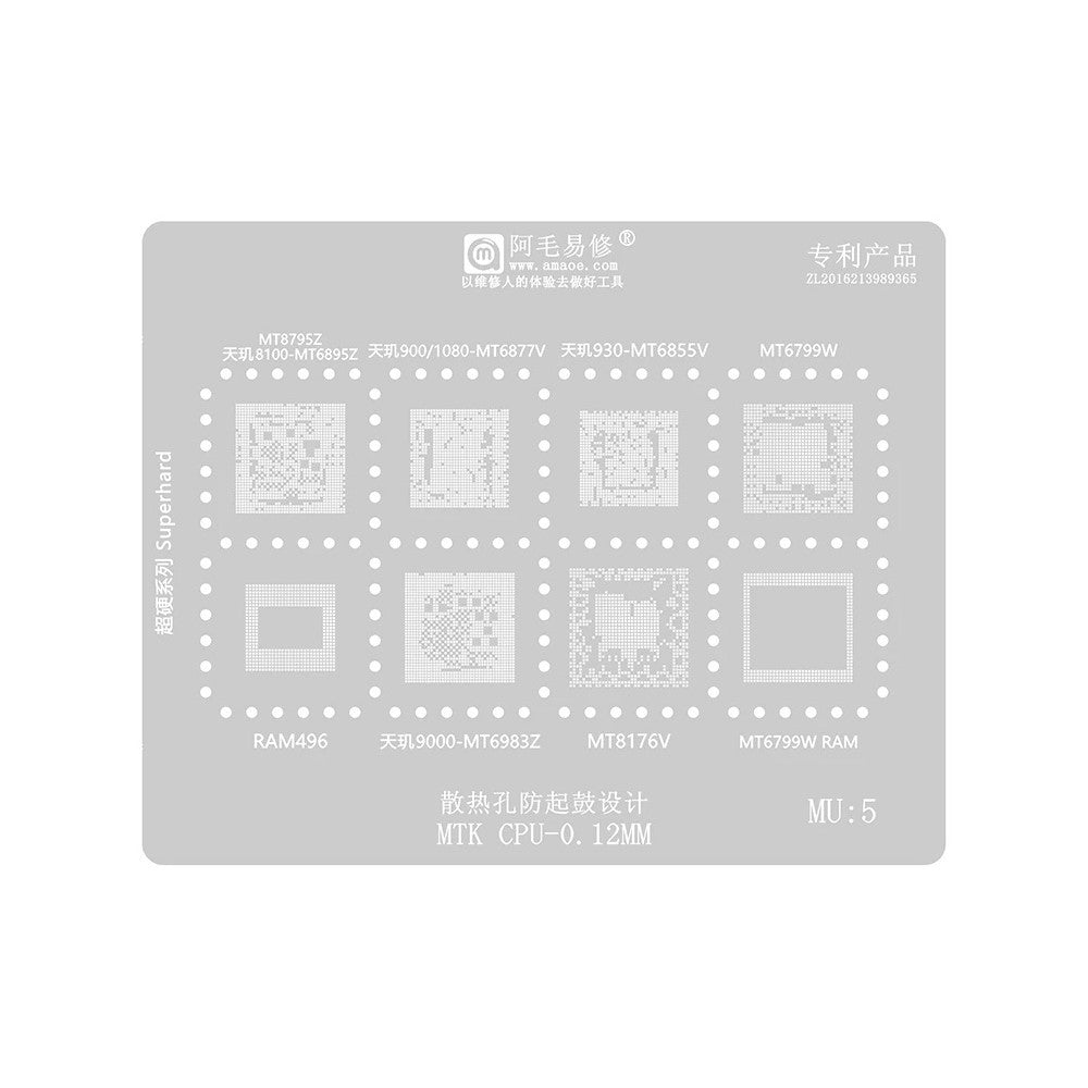 Grille BGA Amaoe pour CPU MTK MU1-5