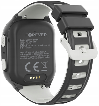 Montre connectée Forever Kids Boost KW-530 Call, Noir